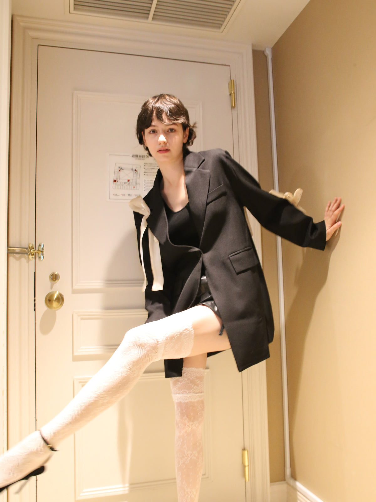 ・予約商品・Ribbon Attacthed Black Jacket