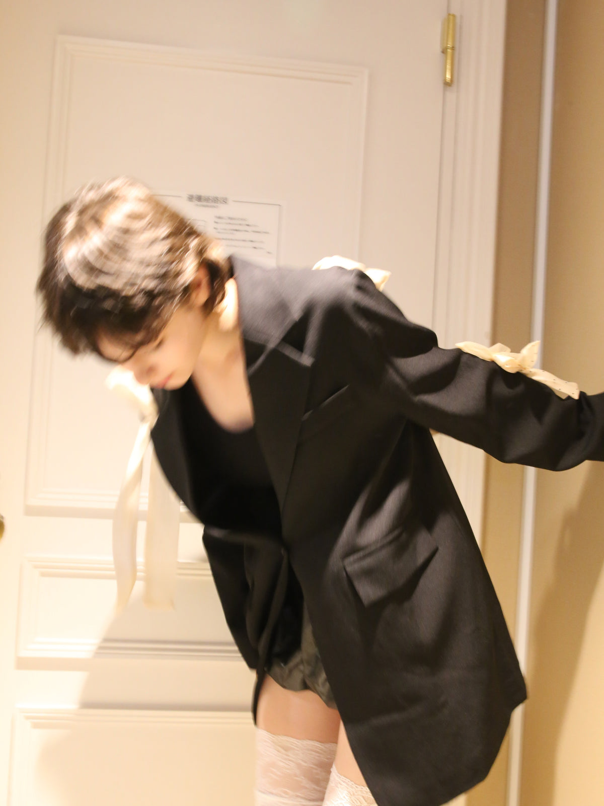 ・予約商品・Ribbon Attacthed Black Jacket