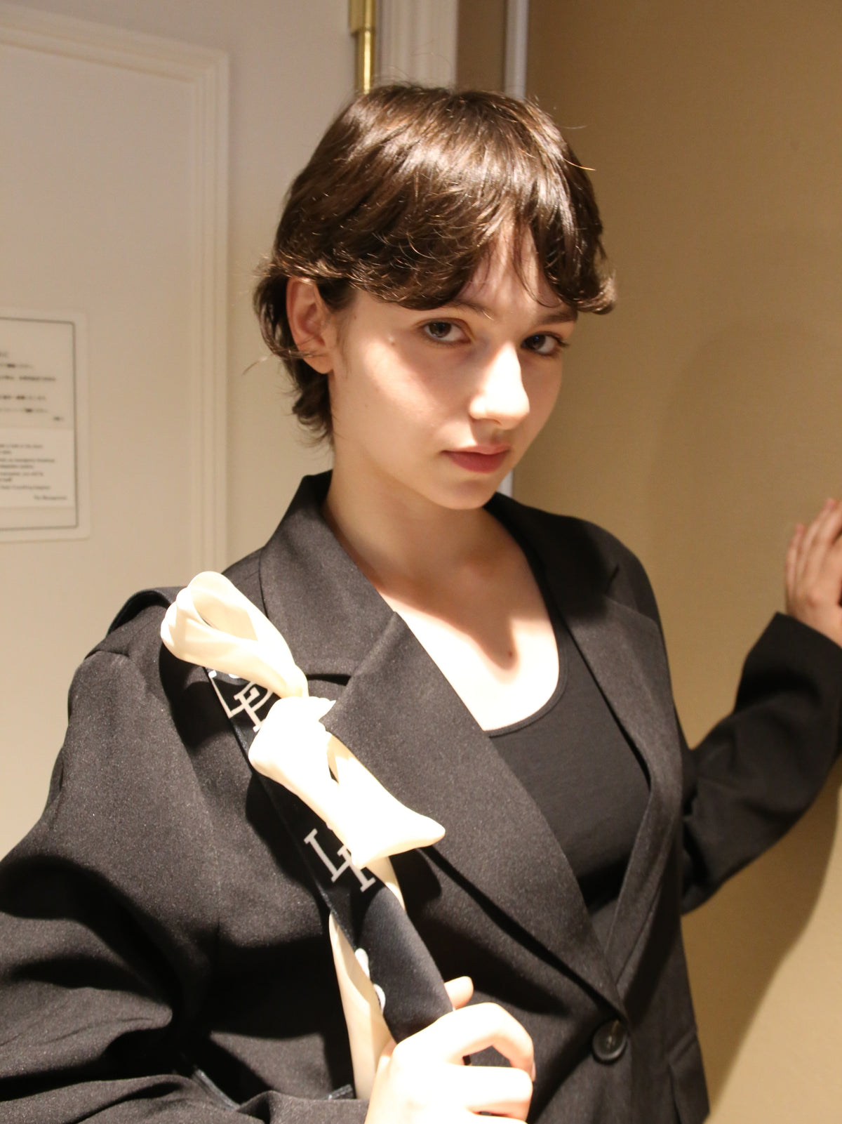 ・予約商品・Ribbon Attacthed Black Jacket