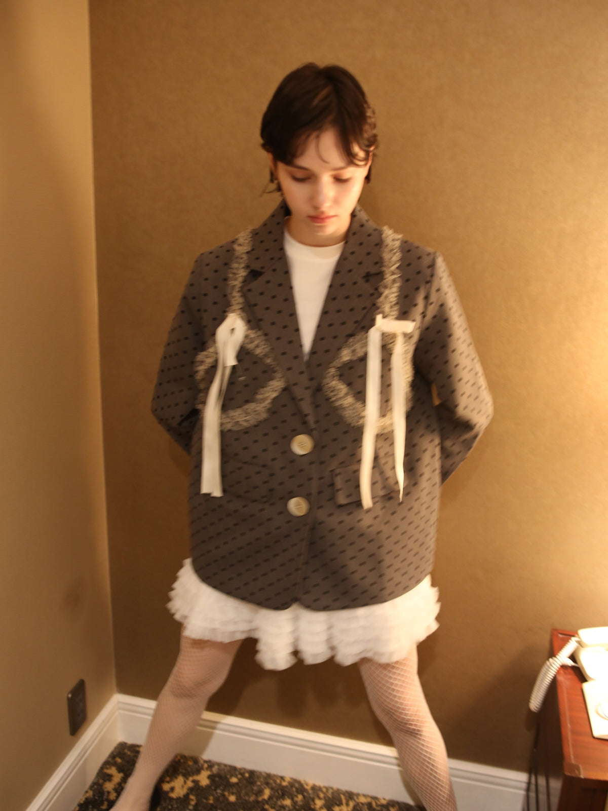 ・予約商品・Dots Lace Ribbon Jacket