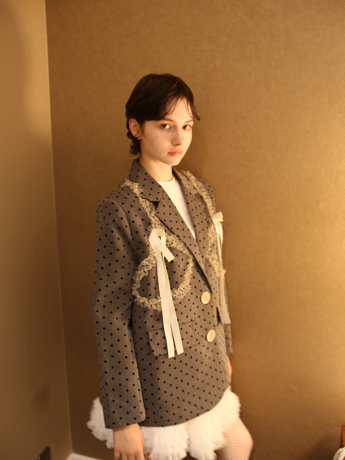 ・予約商品・Dots Lace Ribbon Jacket