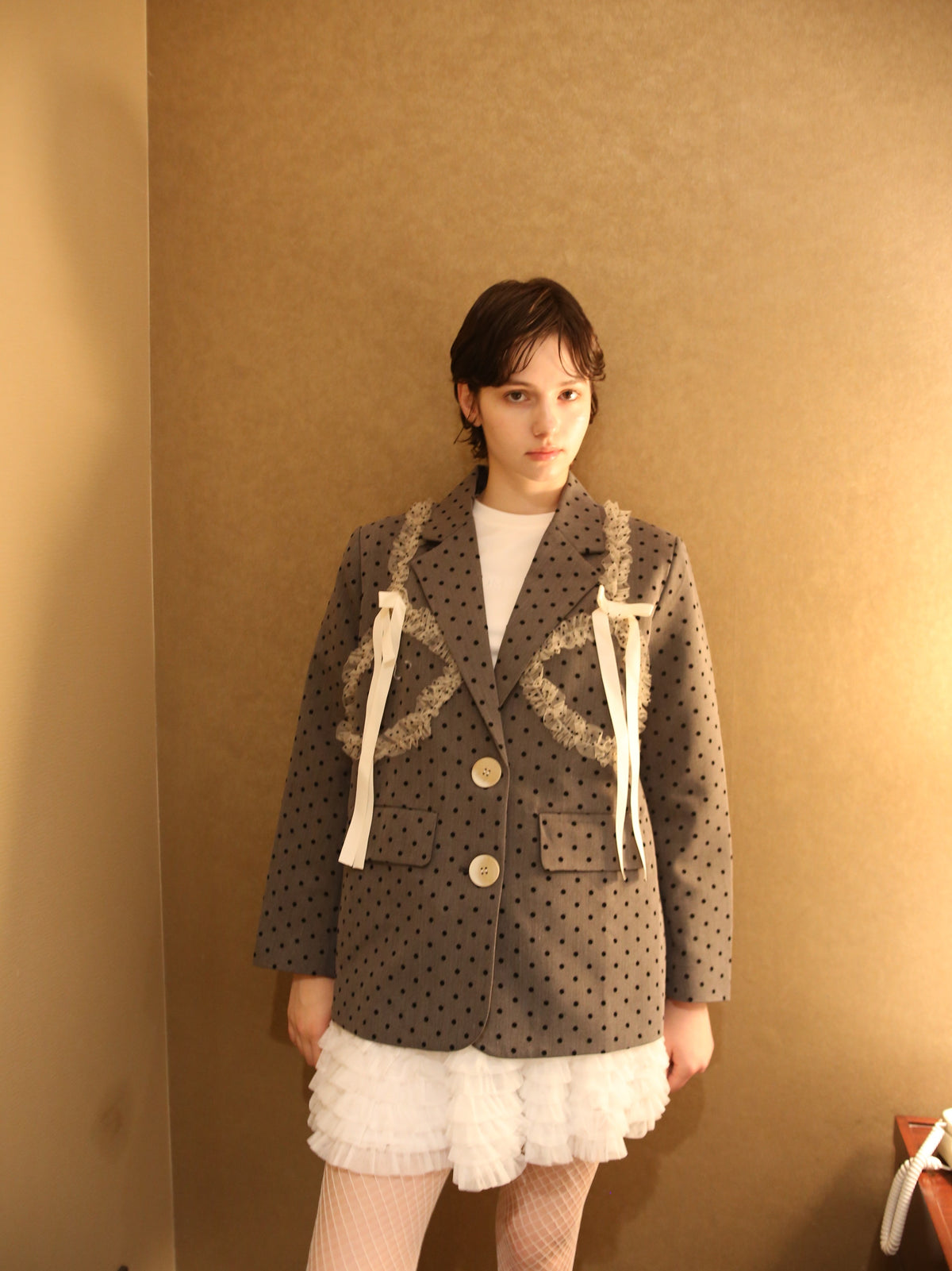 ・予約商品・Dots Lace Ribbon Jacket