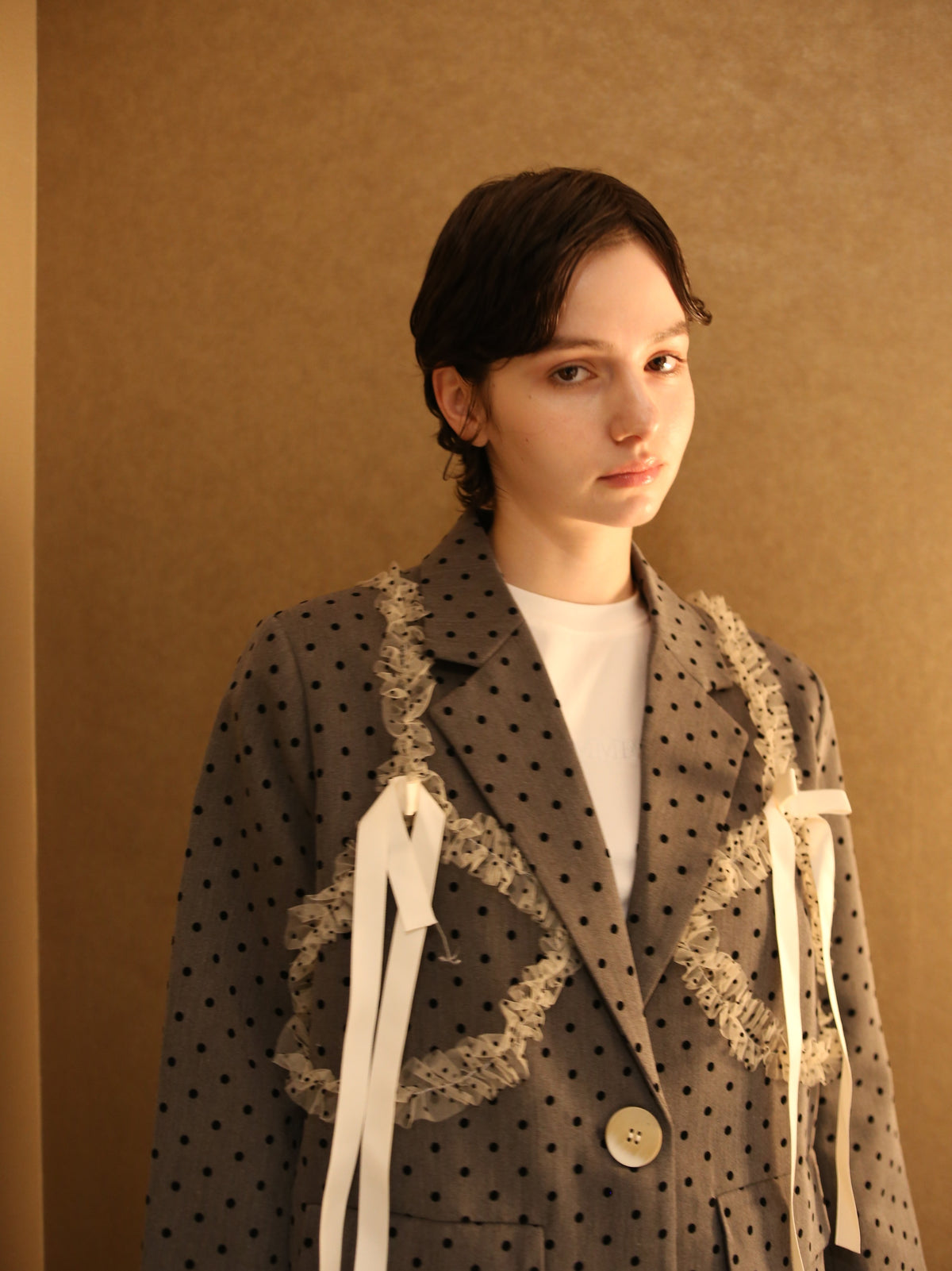 ・予約商品・Dots Lace Ribbon Jacket
