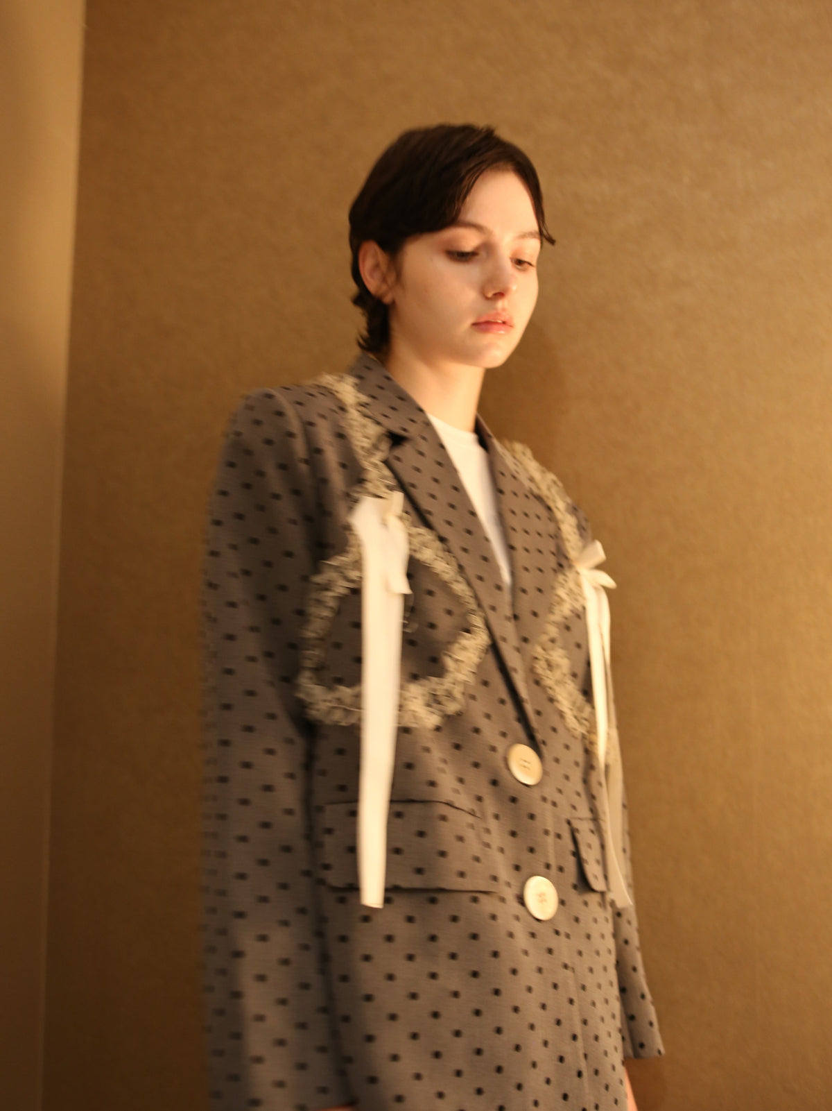 ・予約商品・Dots Lace Ribbon Jacket