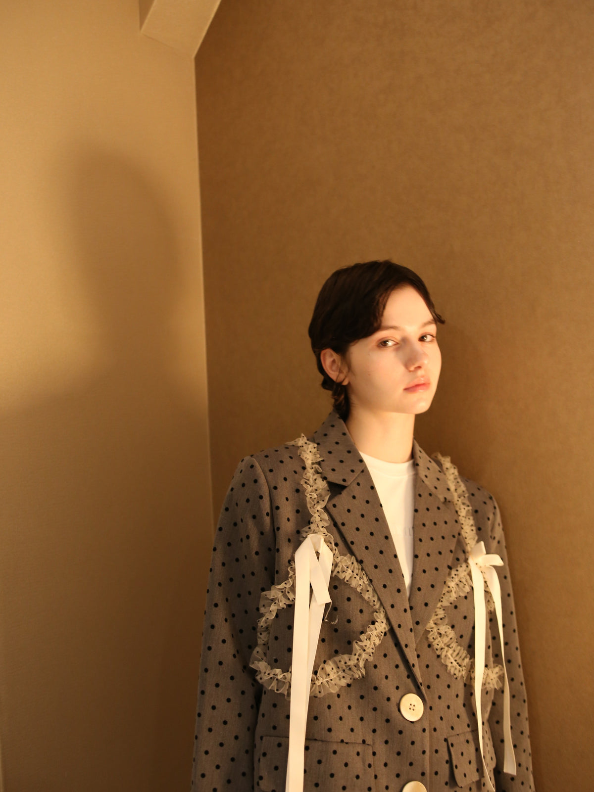 ・予約商品・Dots Lace Ribbon Jacket