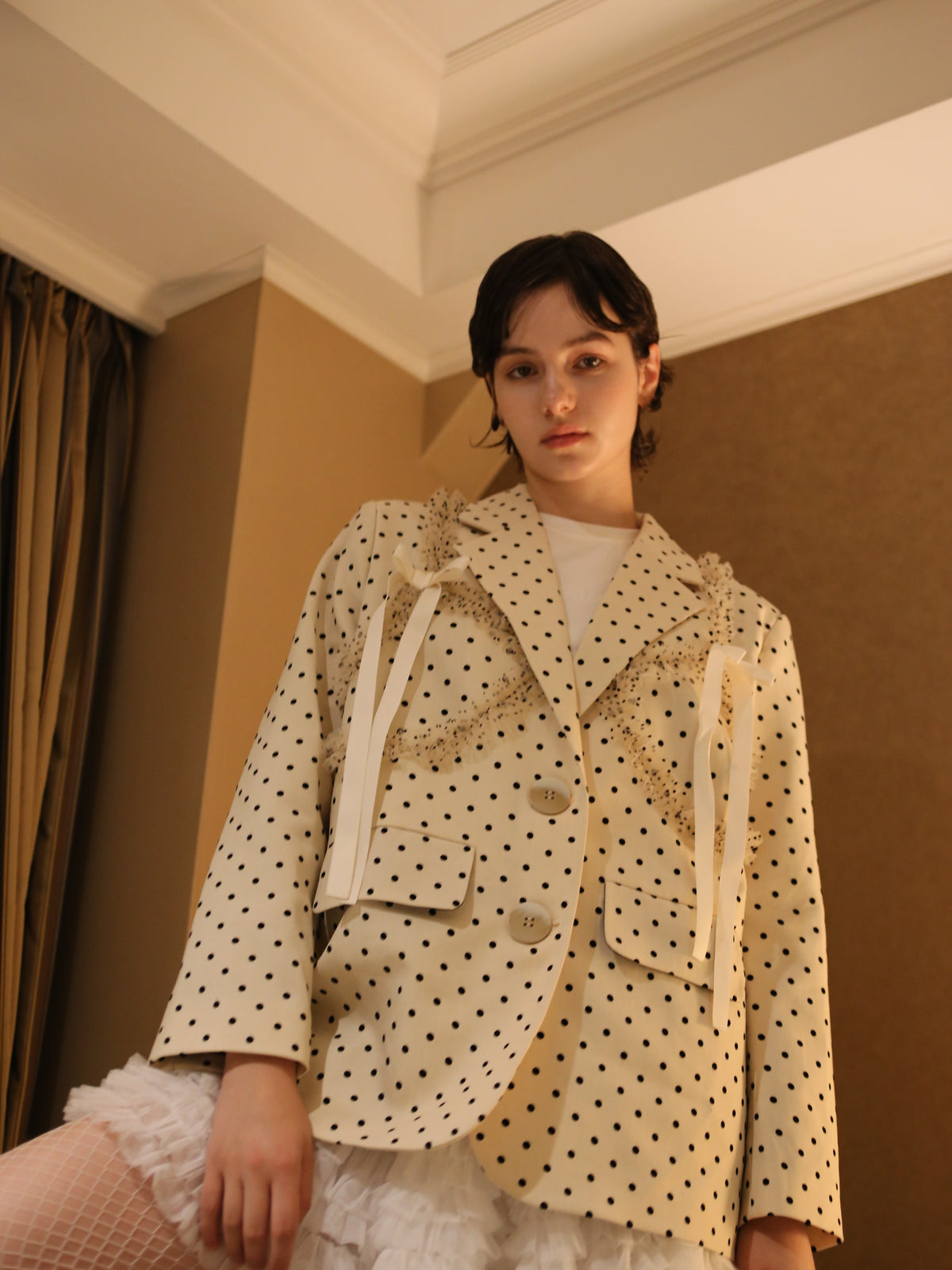 ・予約商品・Dots Lace Ribbon Jacket