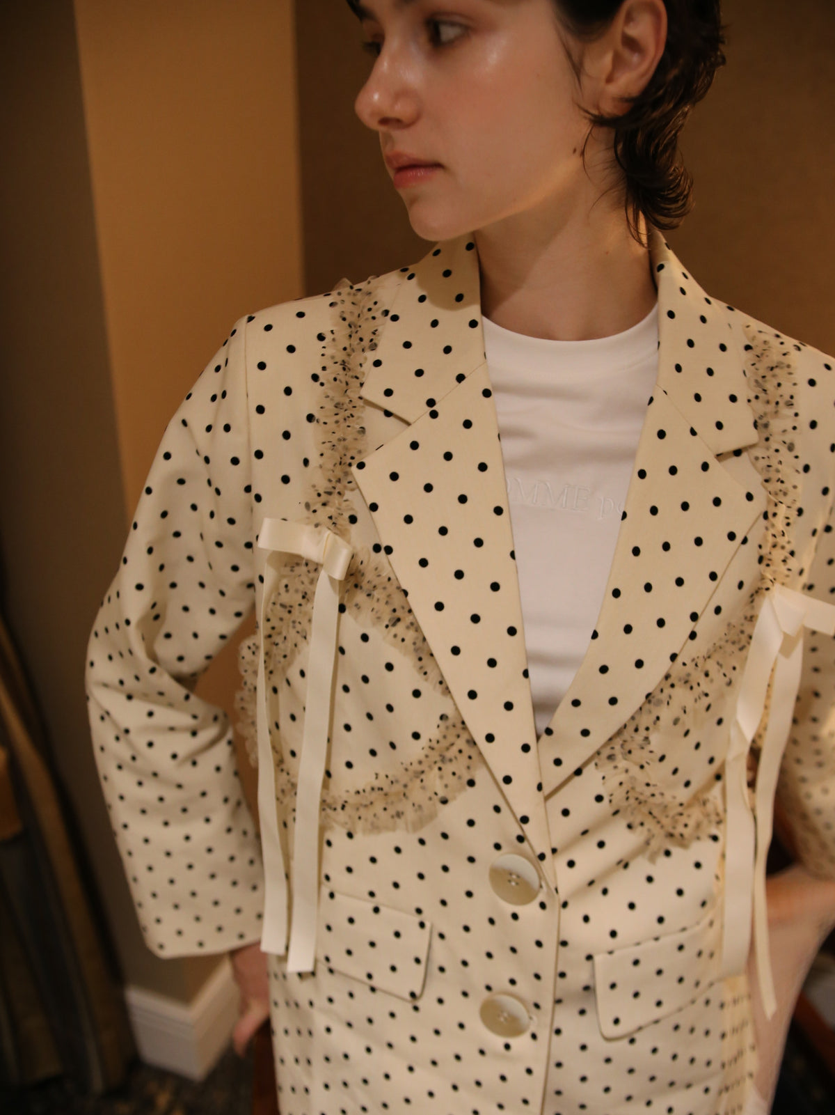 ・予約商品・Dots Lace Ribbon Jacket