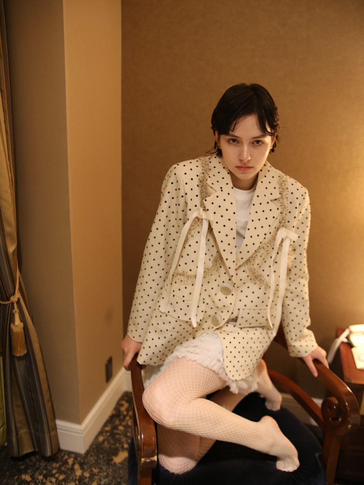 ・予約商品・Dots Lace Ribbon Jacket