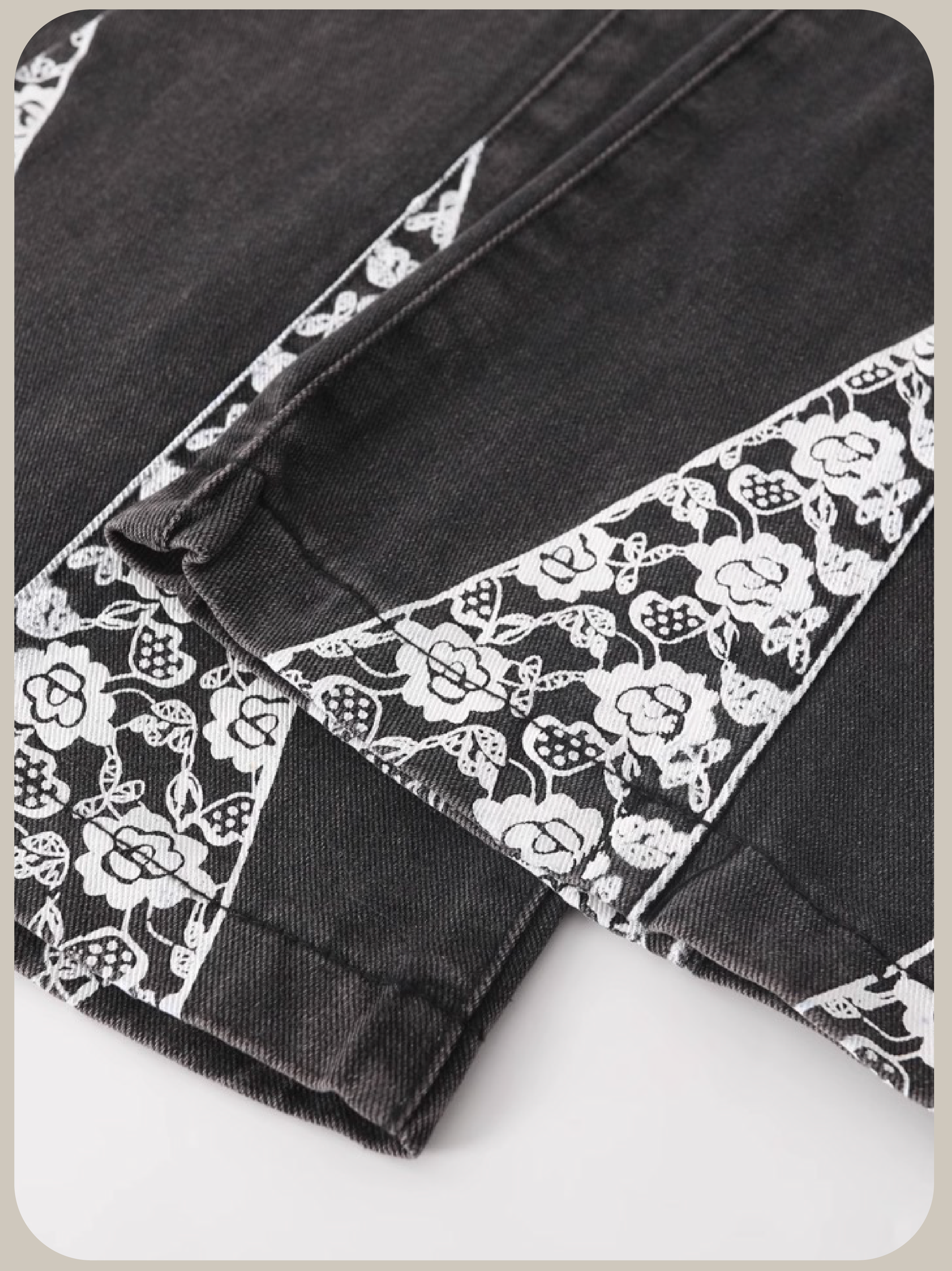 Lace Butterfly Denim Pants/レースバタフライデニムパンツ