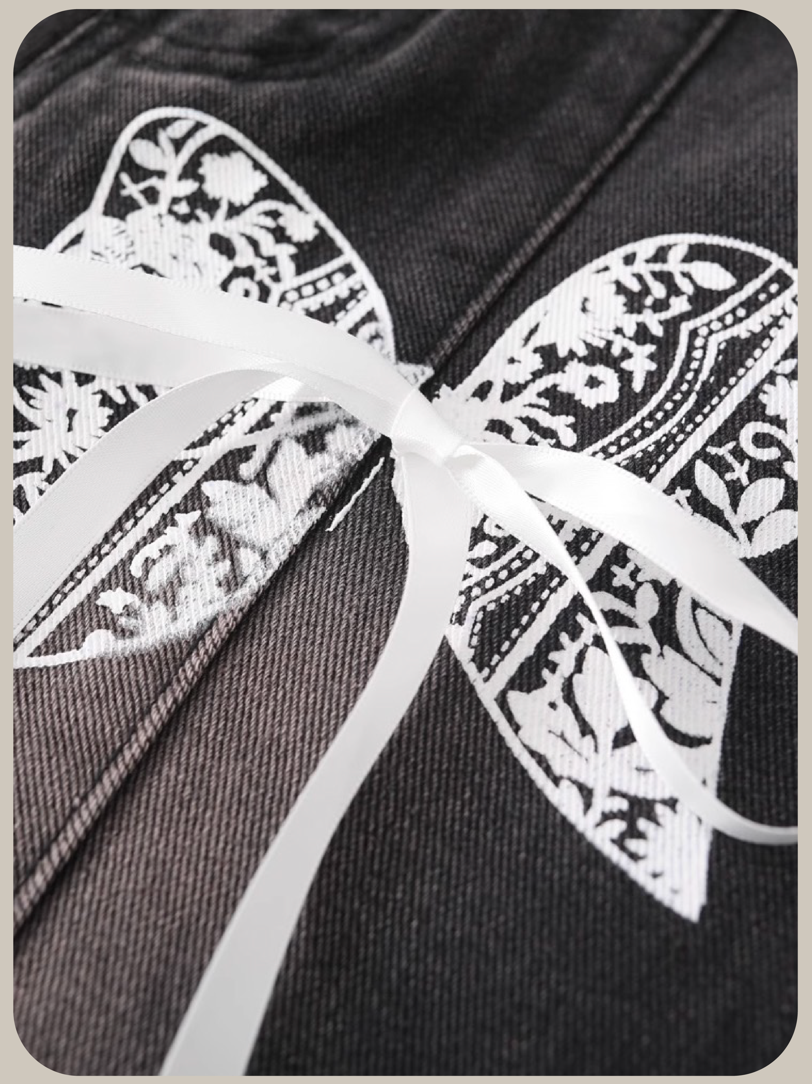 Lace Butterfly Denim Pants/レースバタフライデニムパンツ