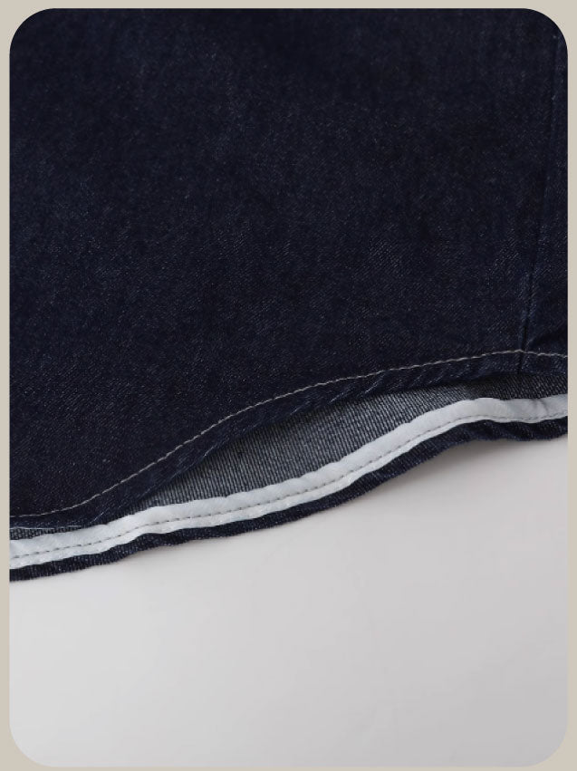 Denim Pleats Skirt Set up