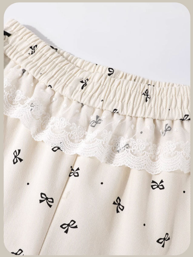 Many Ribbon Sweat Pants