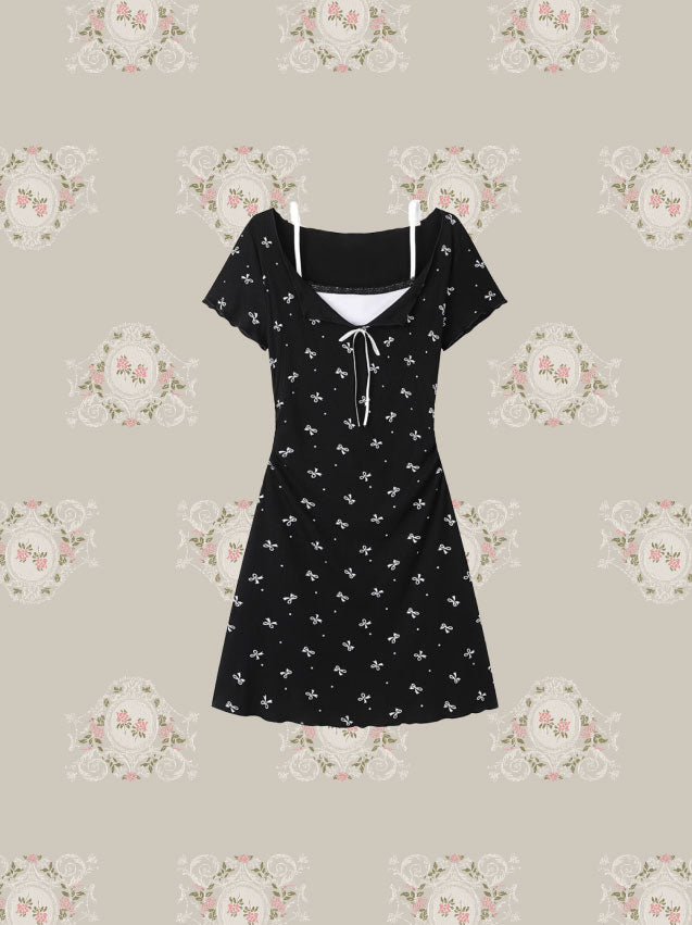 Many Ribbon Fake Onepiece