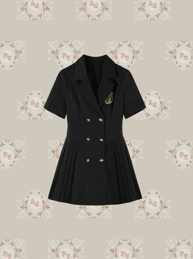 Preppy Pleats Jacket Dress