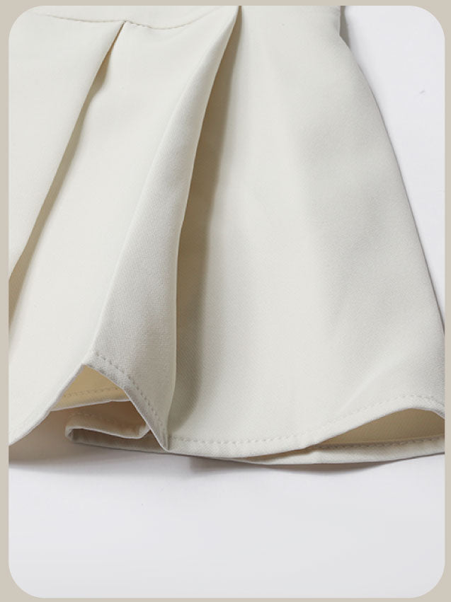 Waist Ribbon Shirt Onepiece