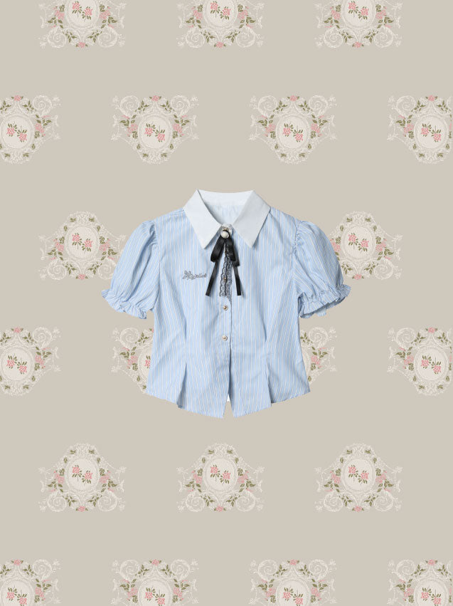 Preppy Bow Skirt Set