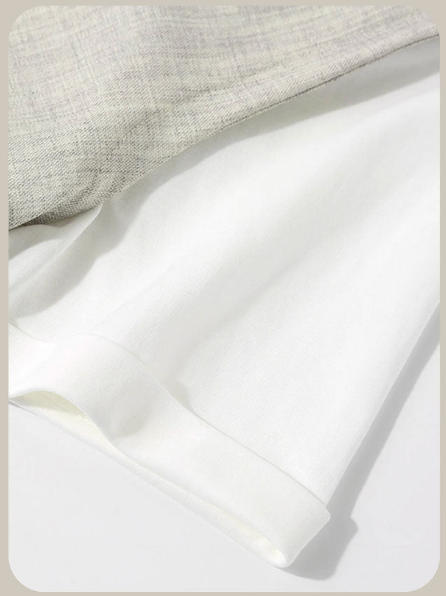 3 Items set Detail Pleated Dress