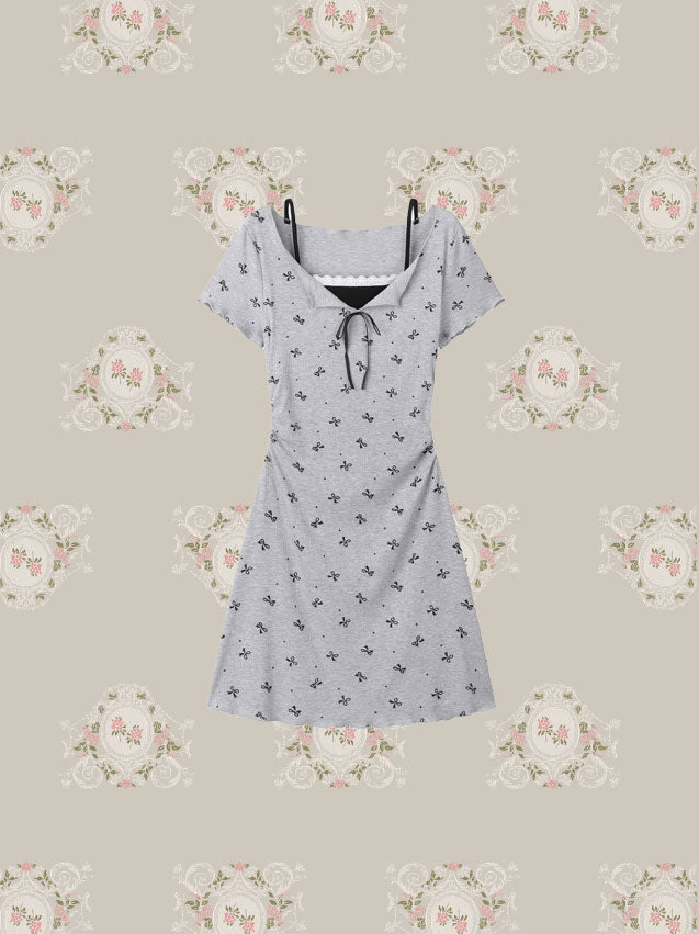 Many Ribbon Fake Onepiece