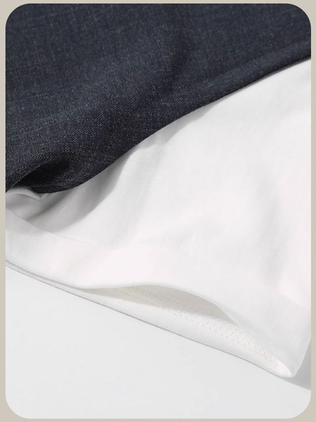 3 Items set Detail Pleated Dress