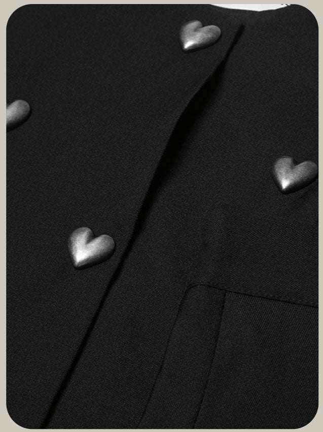 Chic Many Heart Skirt Set