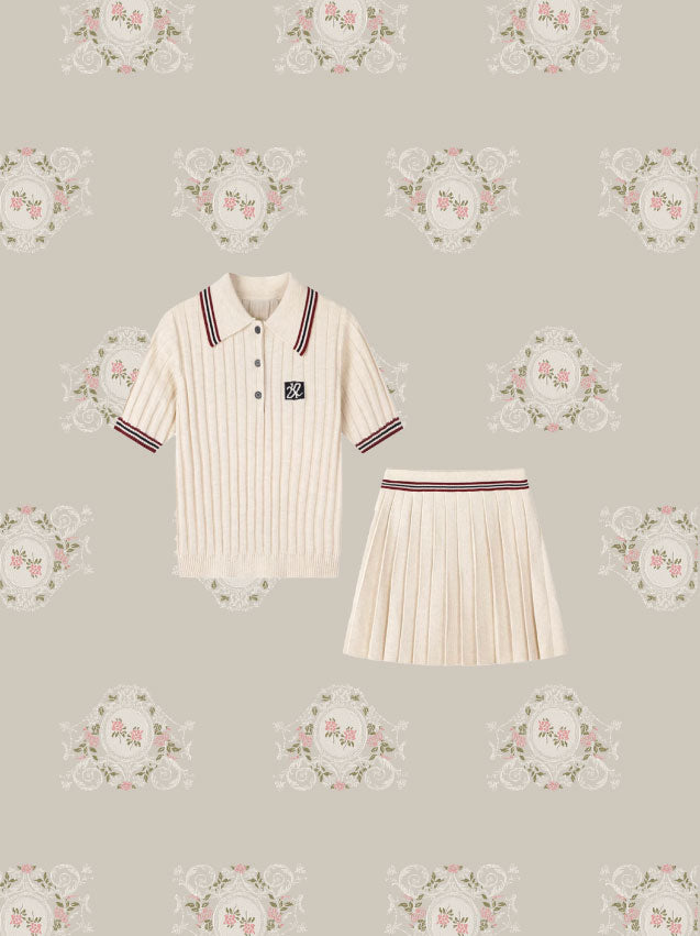 Preppy Polo Knit Set up