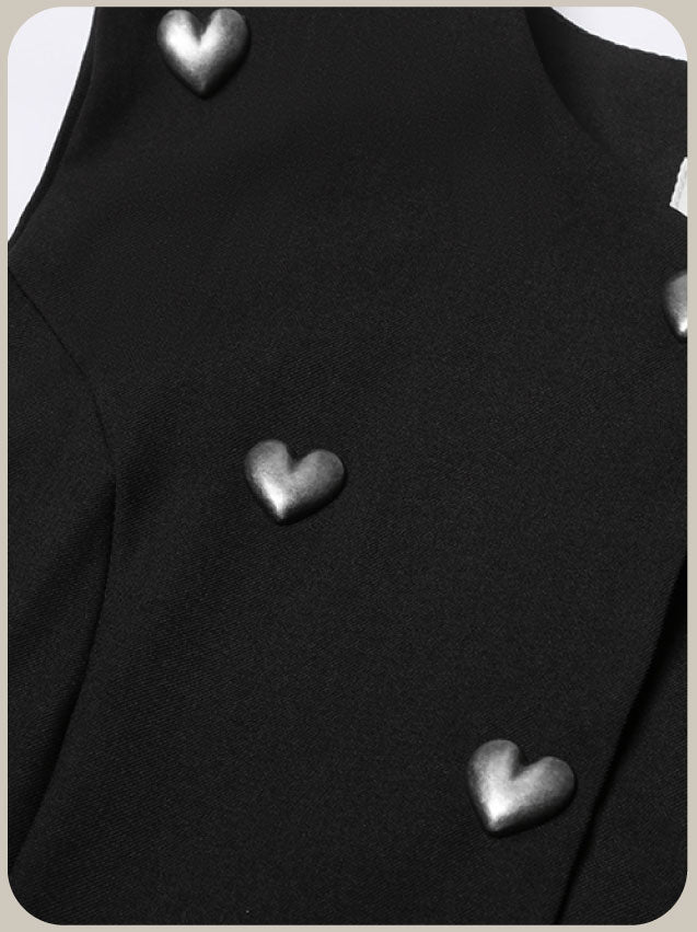 Chic Many Heart Skirt Set