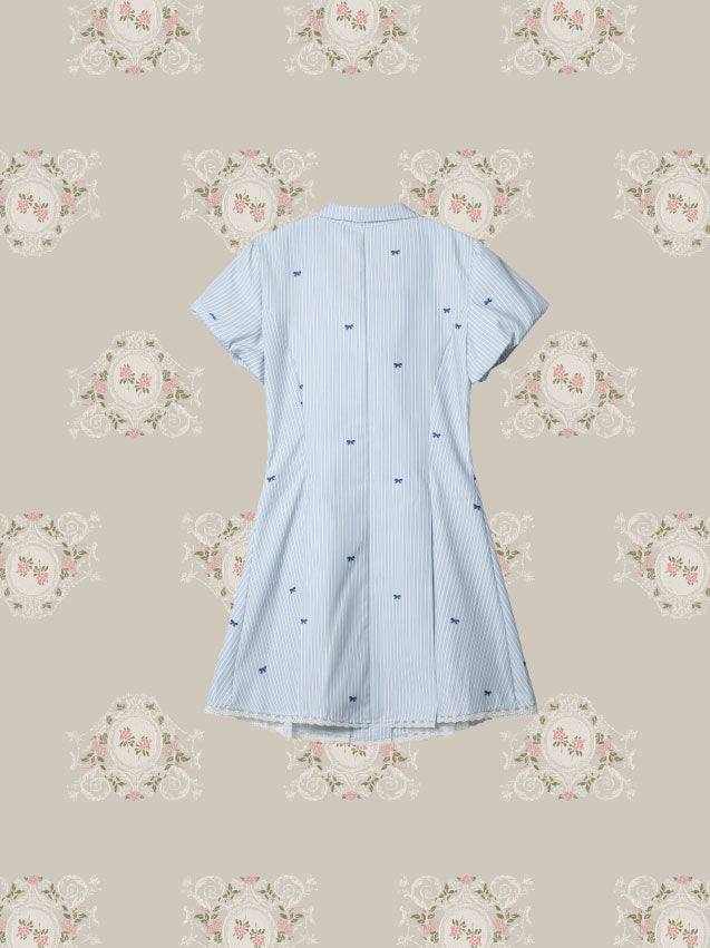 Preppy Style Stripe Tie Dress