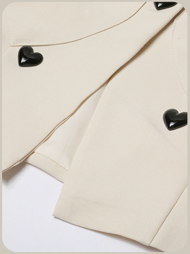 Chic Many Heart Skirt Set