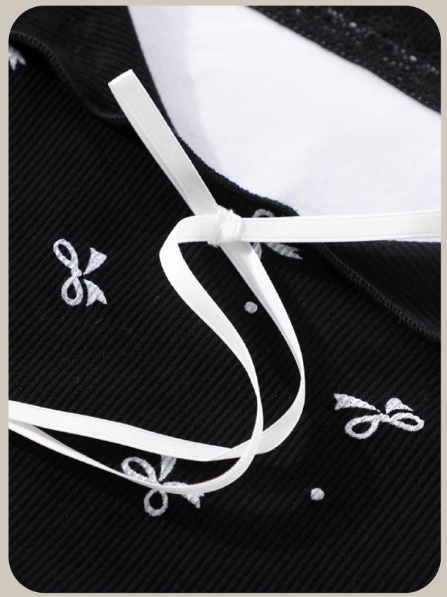 Many Ribbon Fake Onepiece