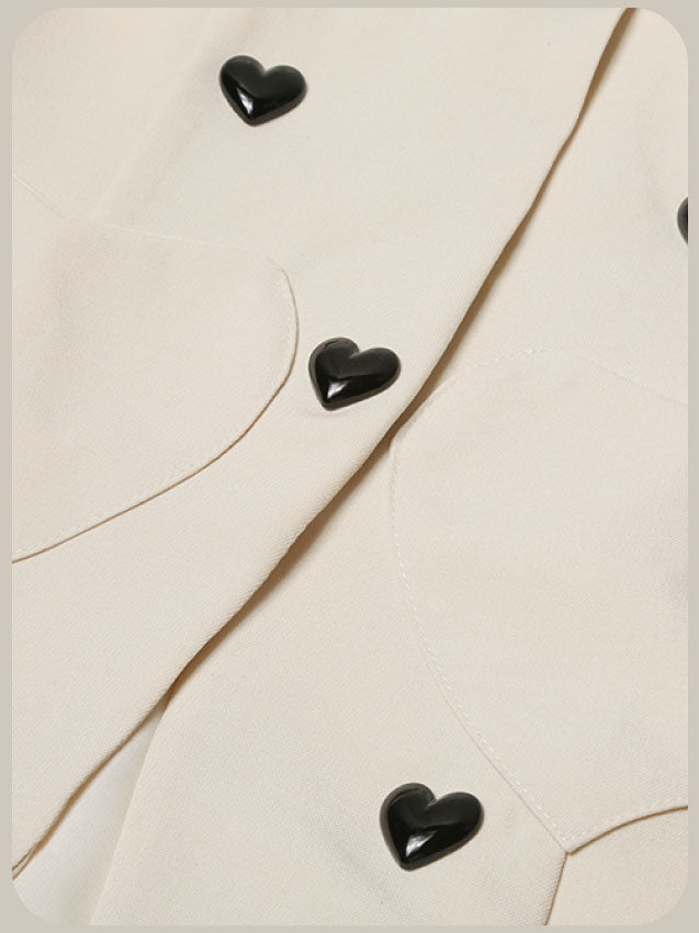 Chic Many Heart Skirt Set