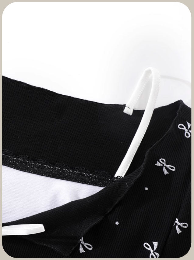 Many Ribbon Fake Onepiece