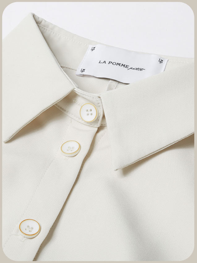 Waist Ribbon Shirt Onepiece