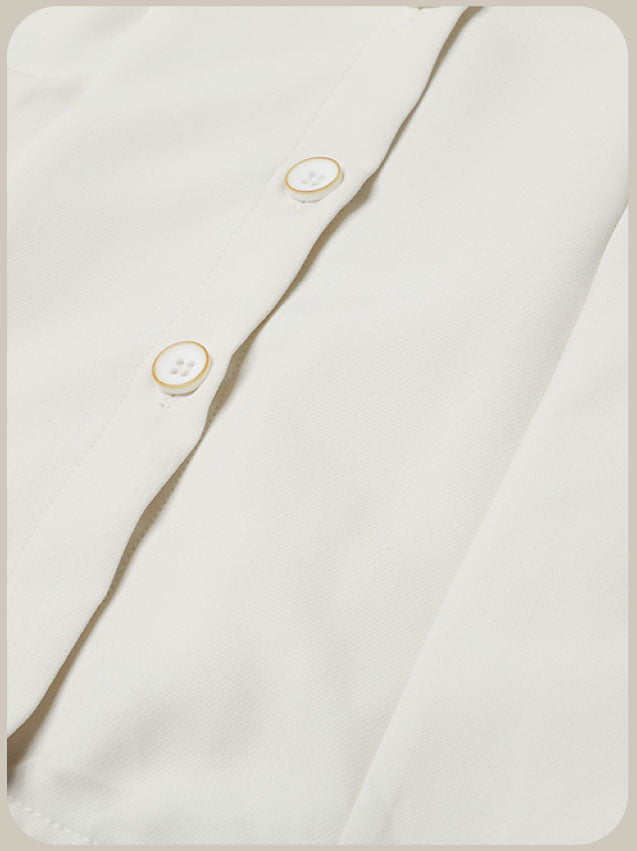 Waist Ribbon Shirt Onepiece