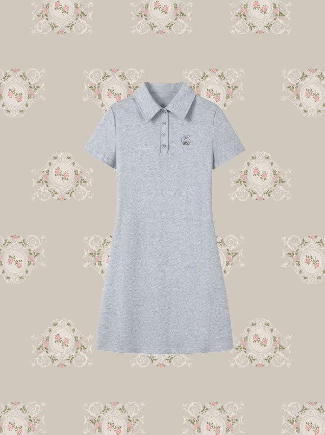 Korean Preppy T-Shirt Dress