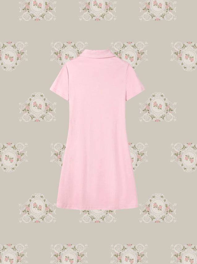 Korean Preppy T-Shirt Dress