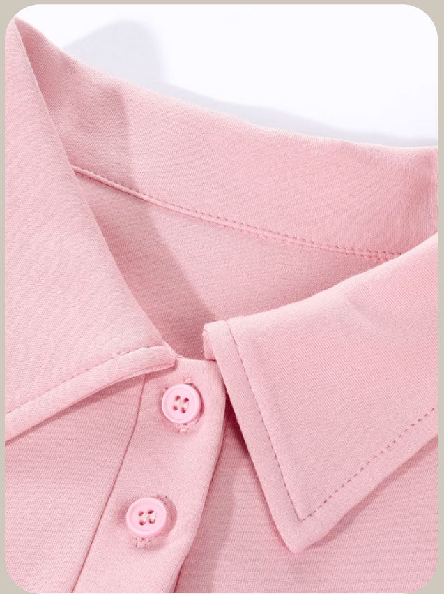 Korean Preppy T-Shirt Dress