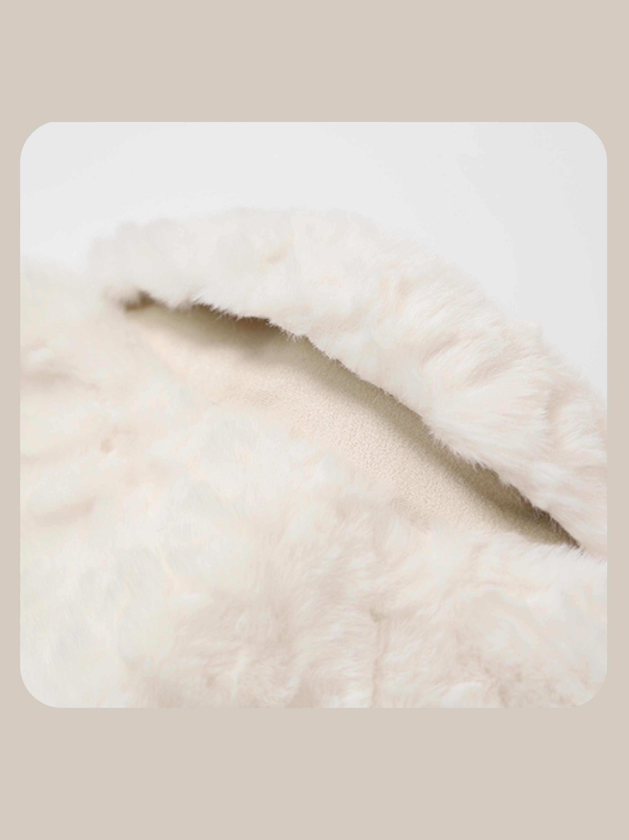 Horn Button Fur Coat