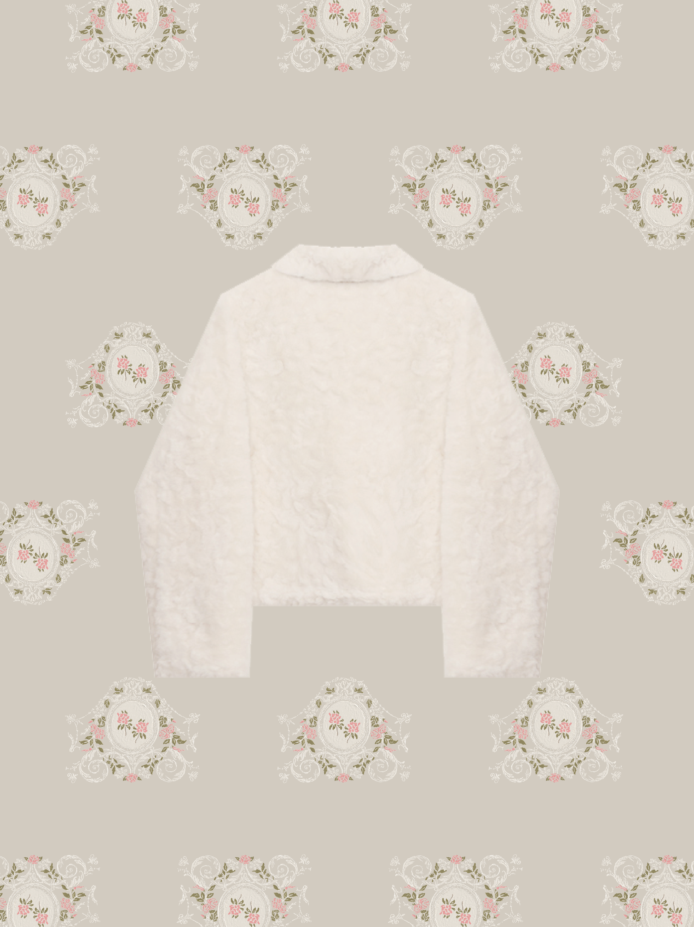 Horn Button Fur Coat