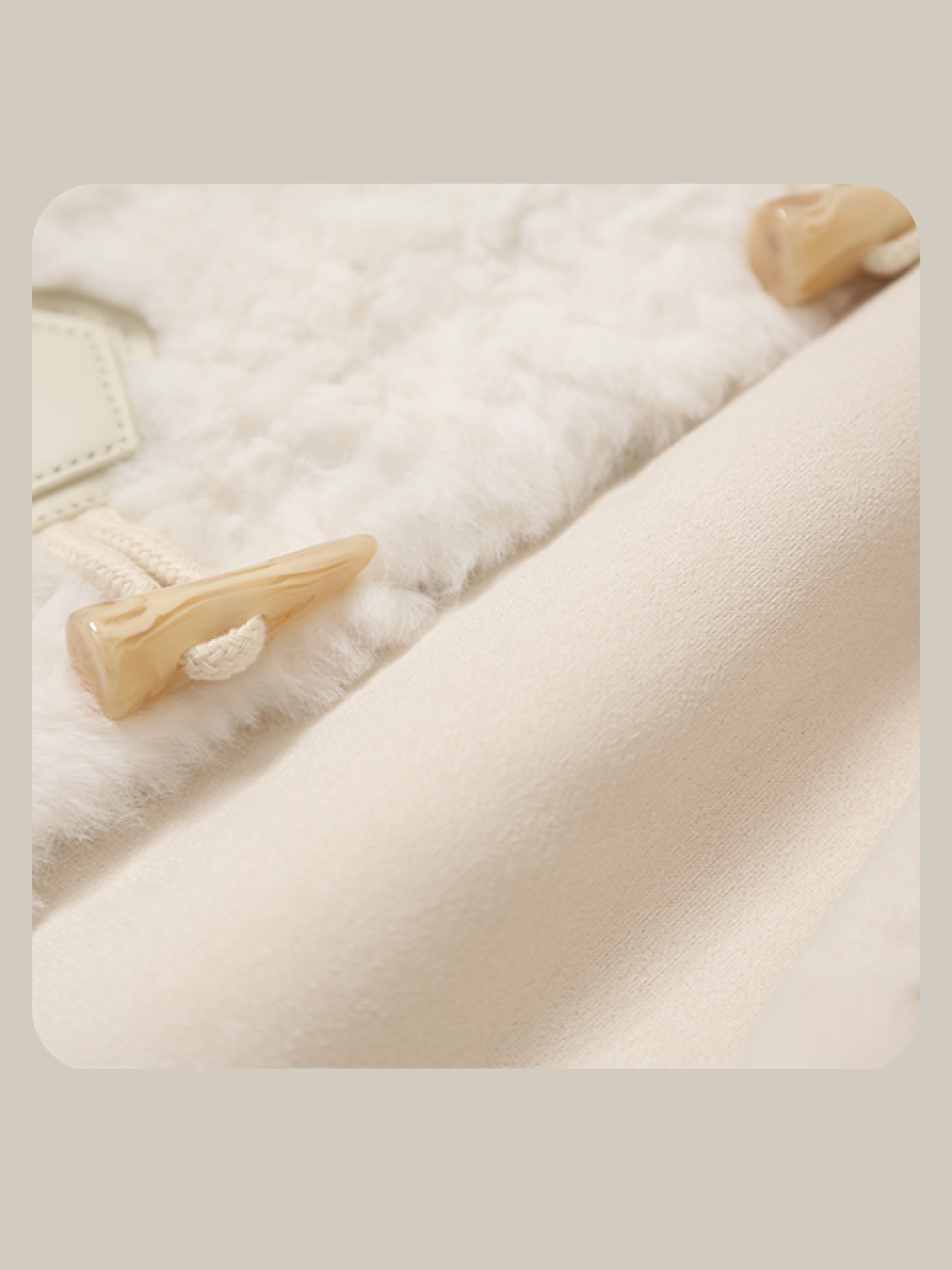 Horn Button Fur Coat