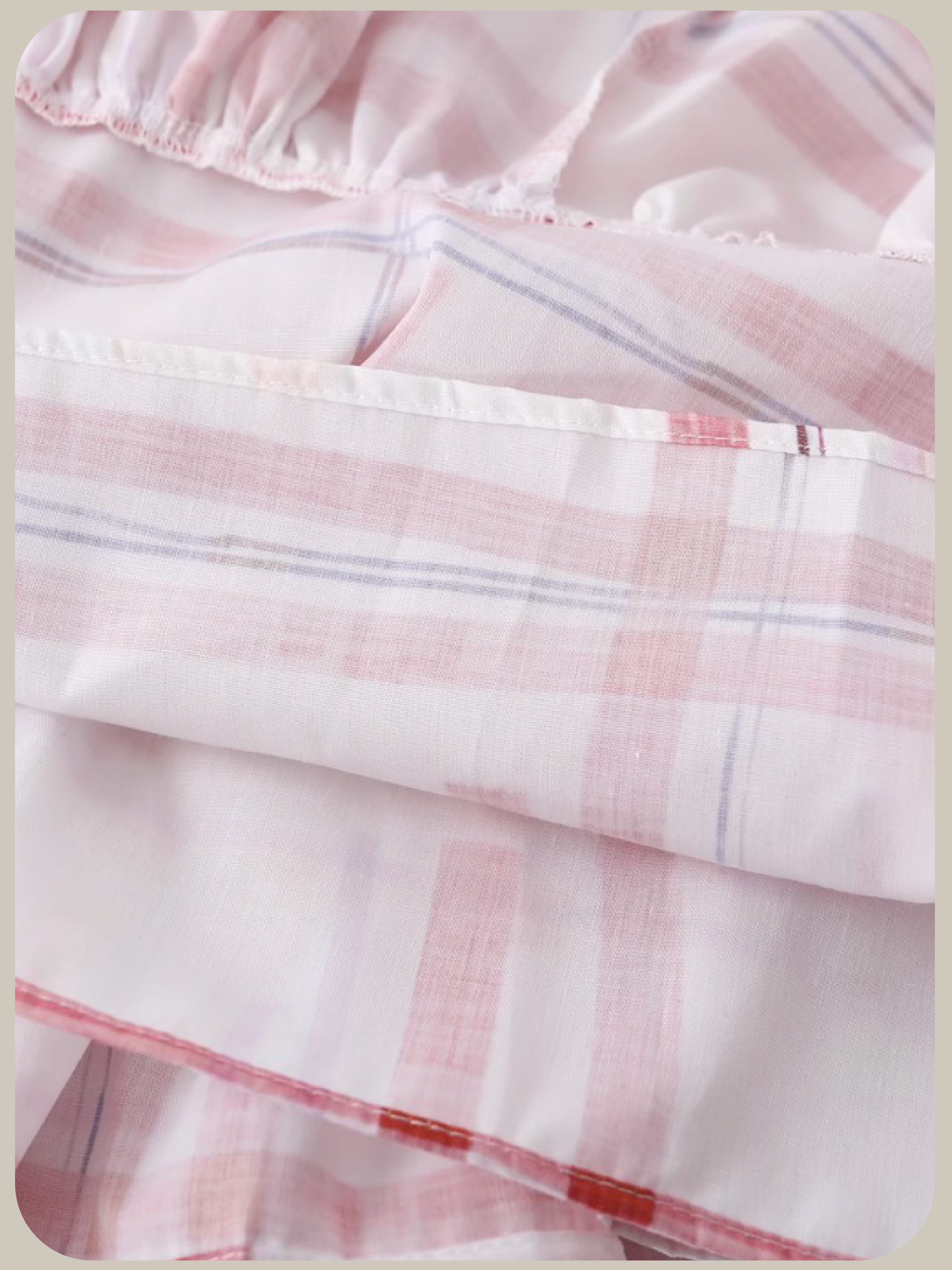 Pink Plaid Asymmetry One Piece/ピンクチェックアシンメトリーワンピース