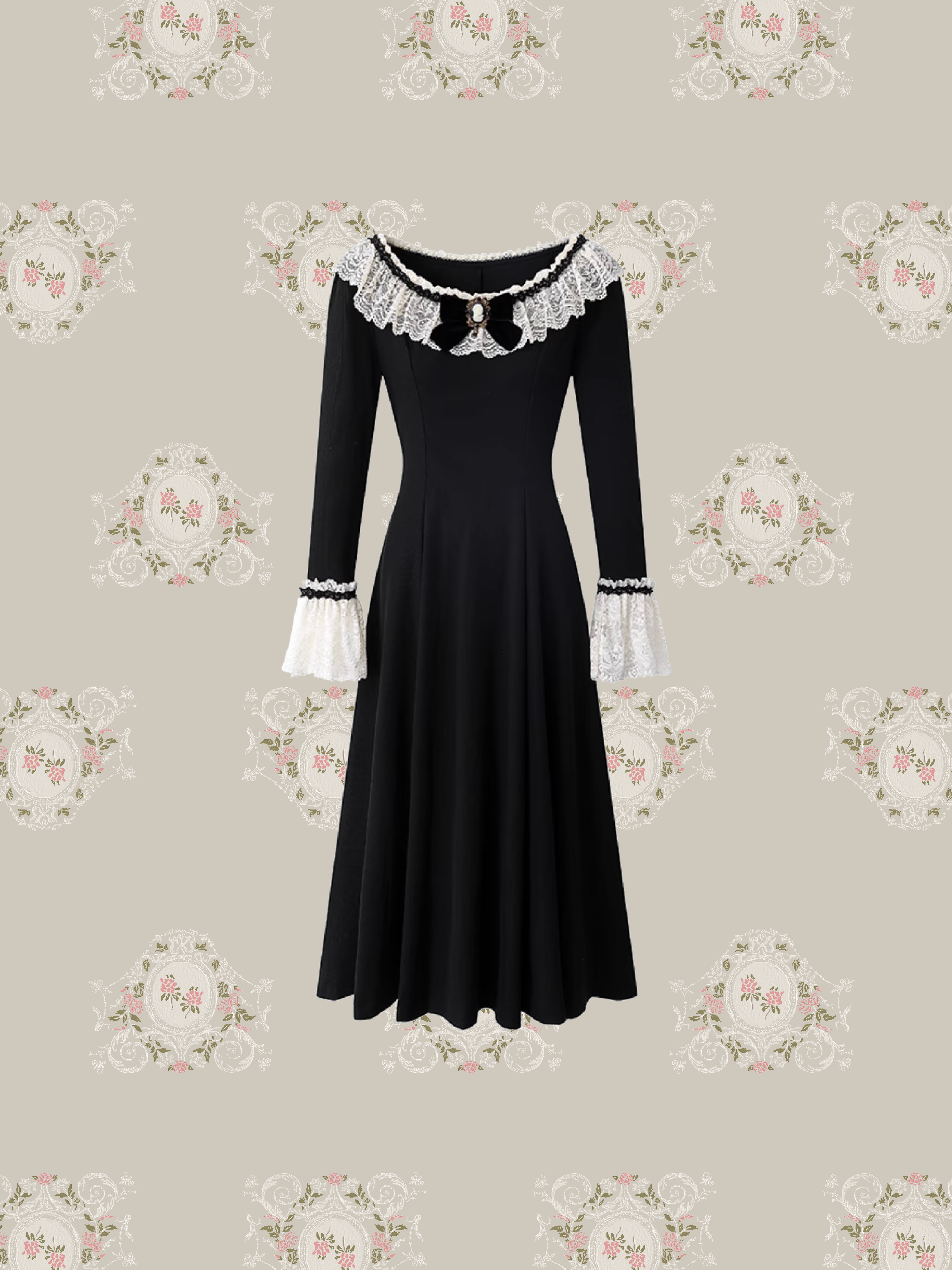 Princess Lace Deco Flare Dress/プリンセスレースデコフレアドレス