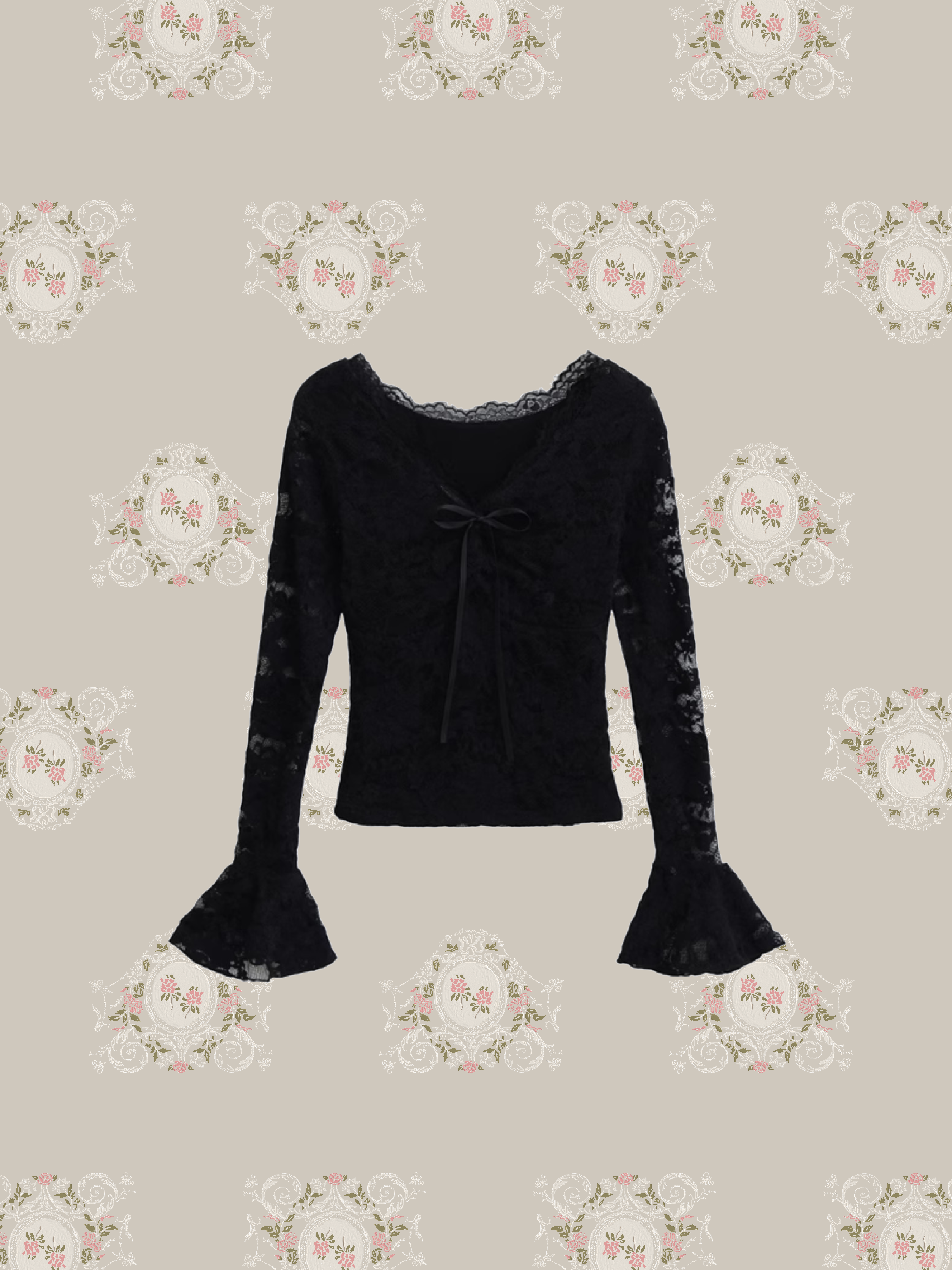 Romantic Lace Motif Flare Top/ロマンティックレースモチーフフレアトップス