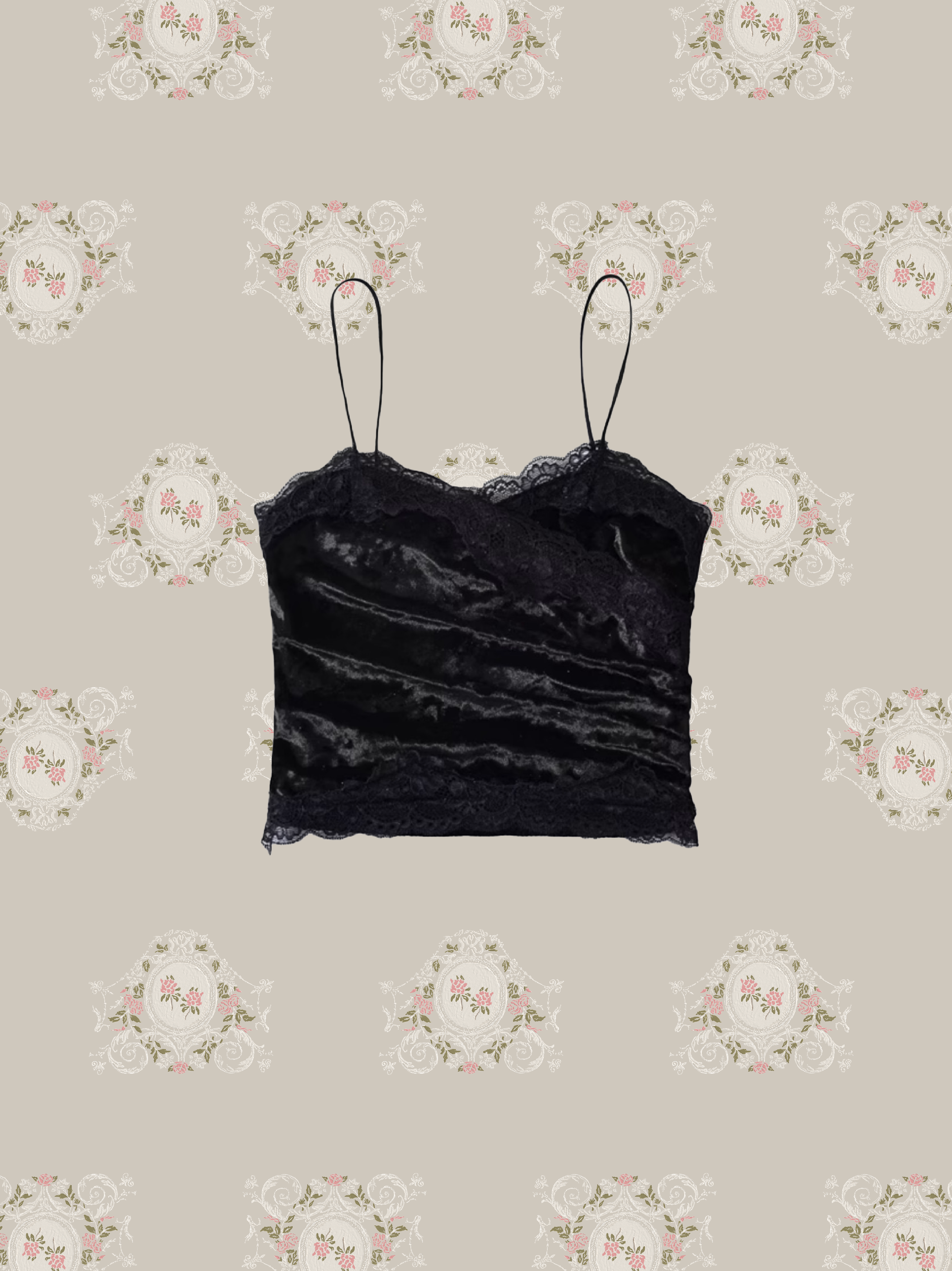 Romantic Lace Piping Cami/ロマンティックレースパイピングキャミソール