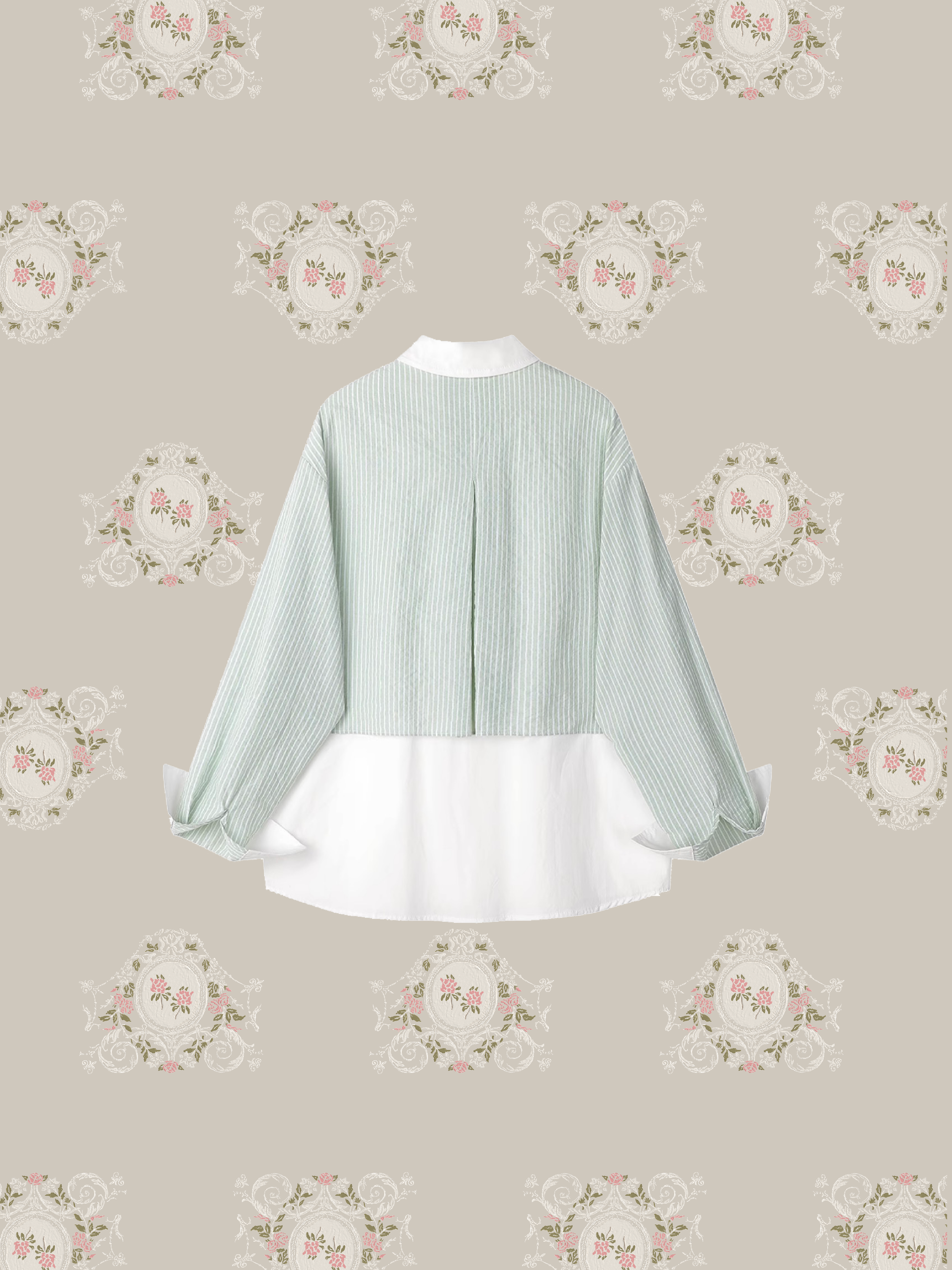 Stripe Docking Shirt/ストライプドッキングシャツ