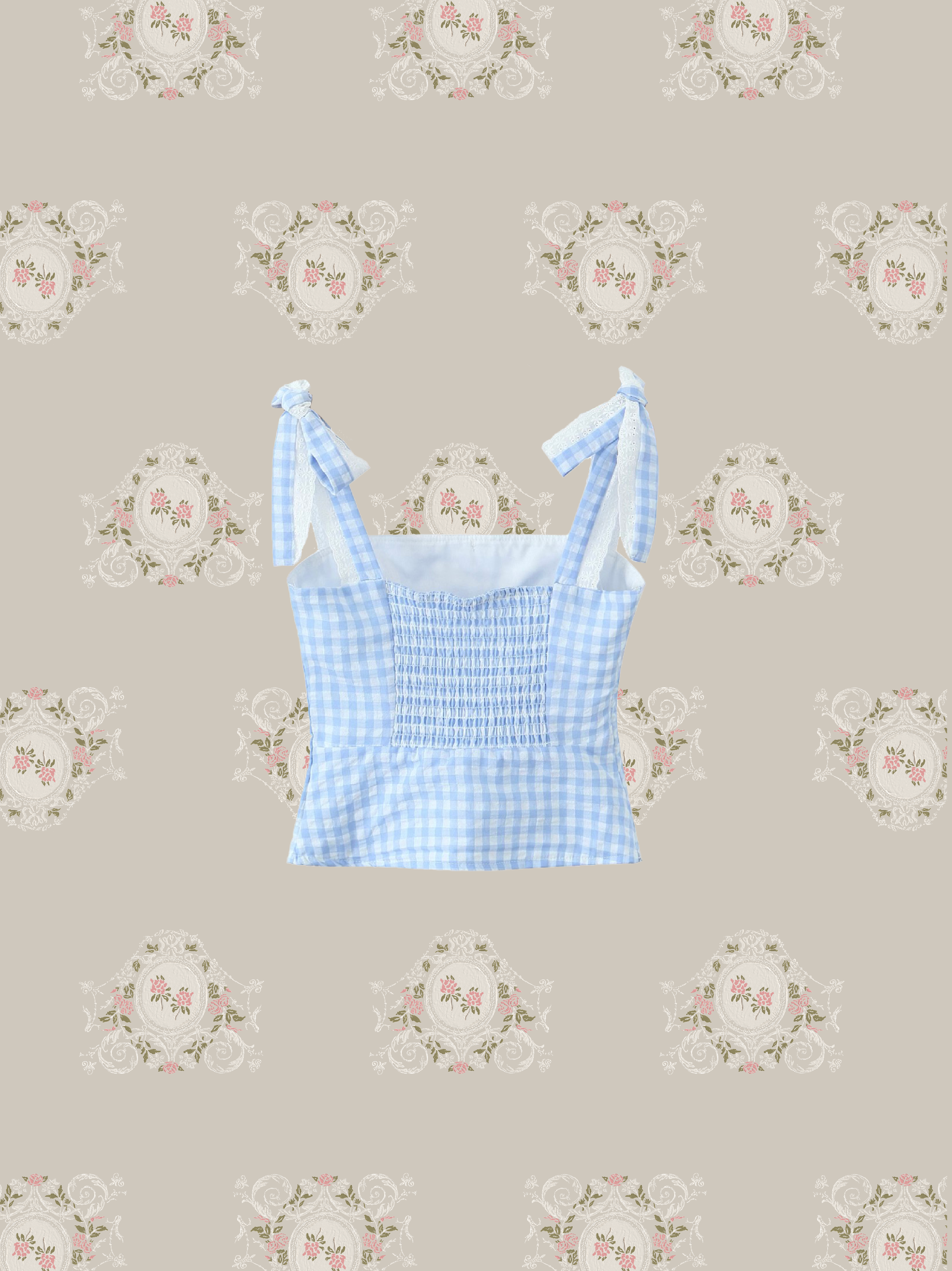 Sweet Ribbon Check Cami/スウィートリボンチェックキャミソール