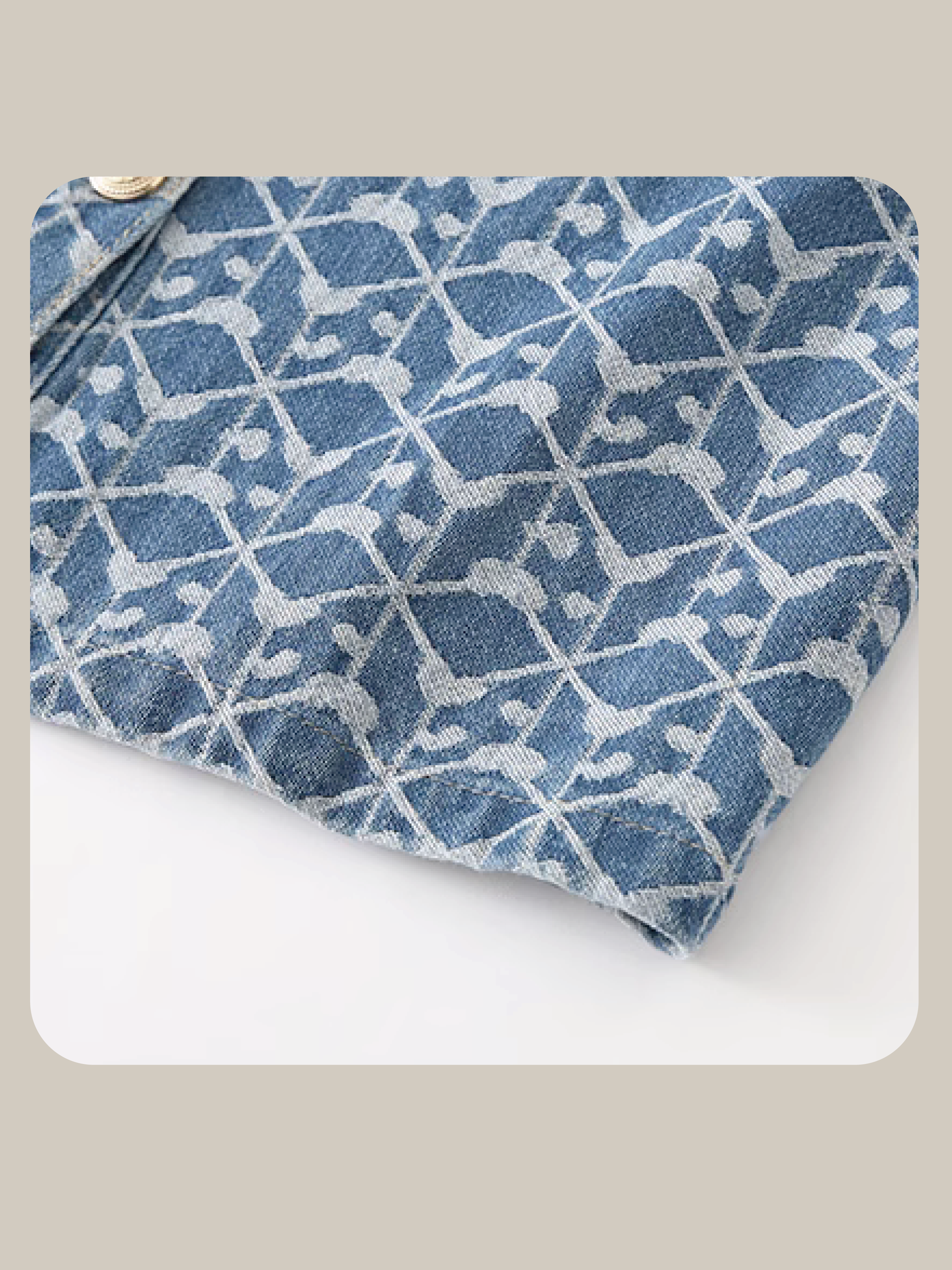 Pattern Denim Design Dress / パターンデニムデザインワンピース