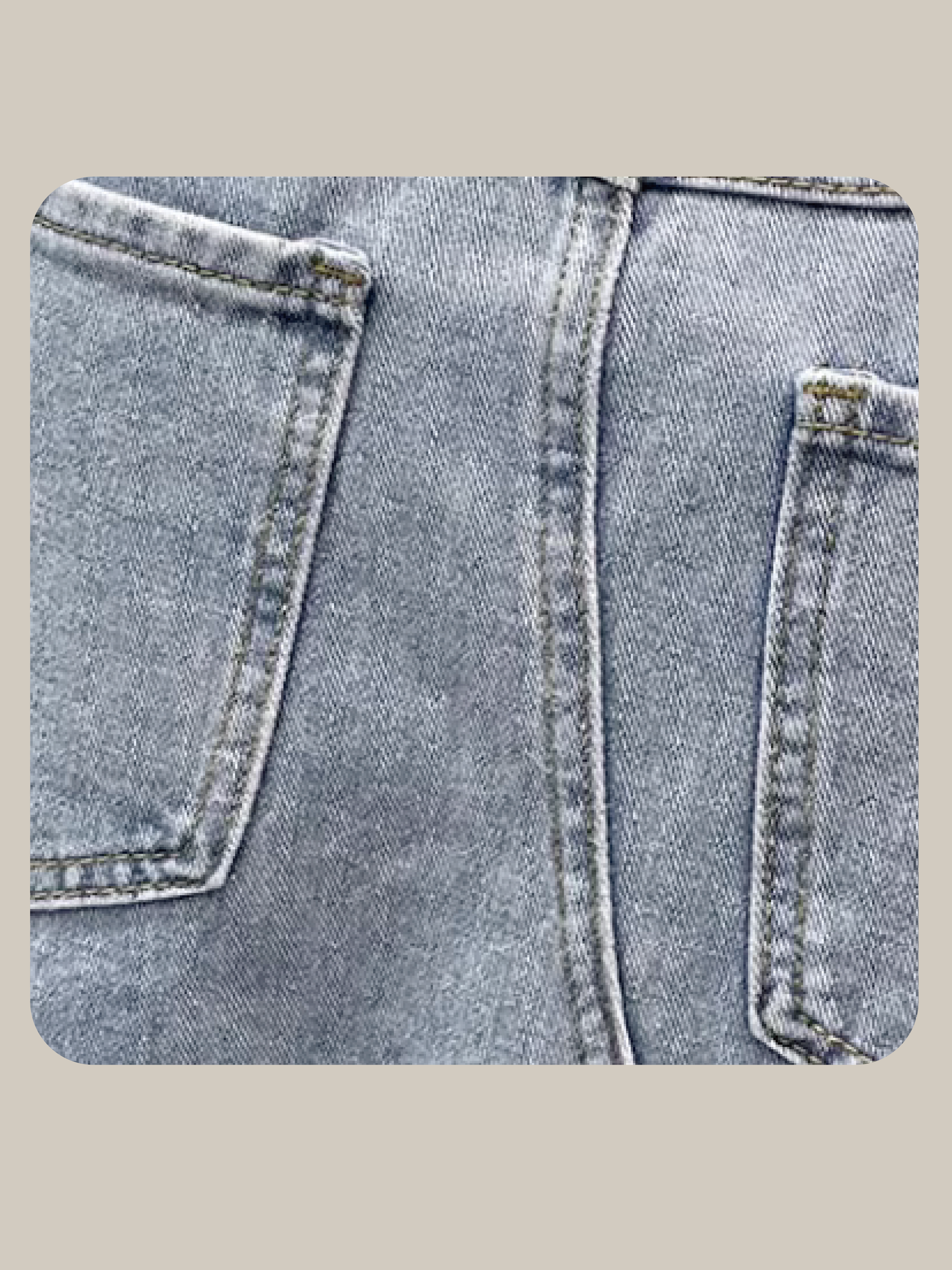 Pearl Deco Broken Design Denim Skirt パールデコブロークンデザインデニムスカート