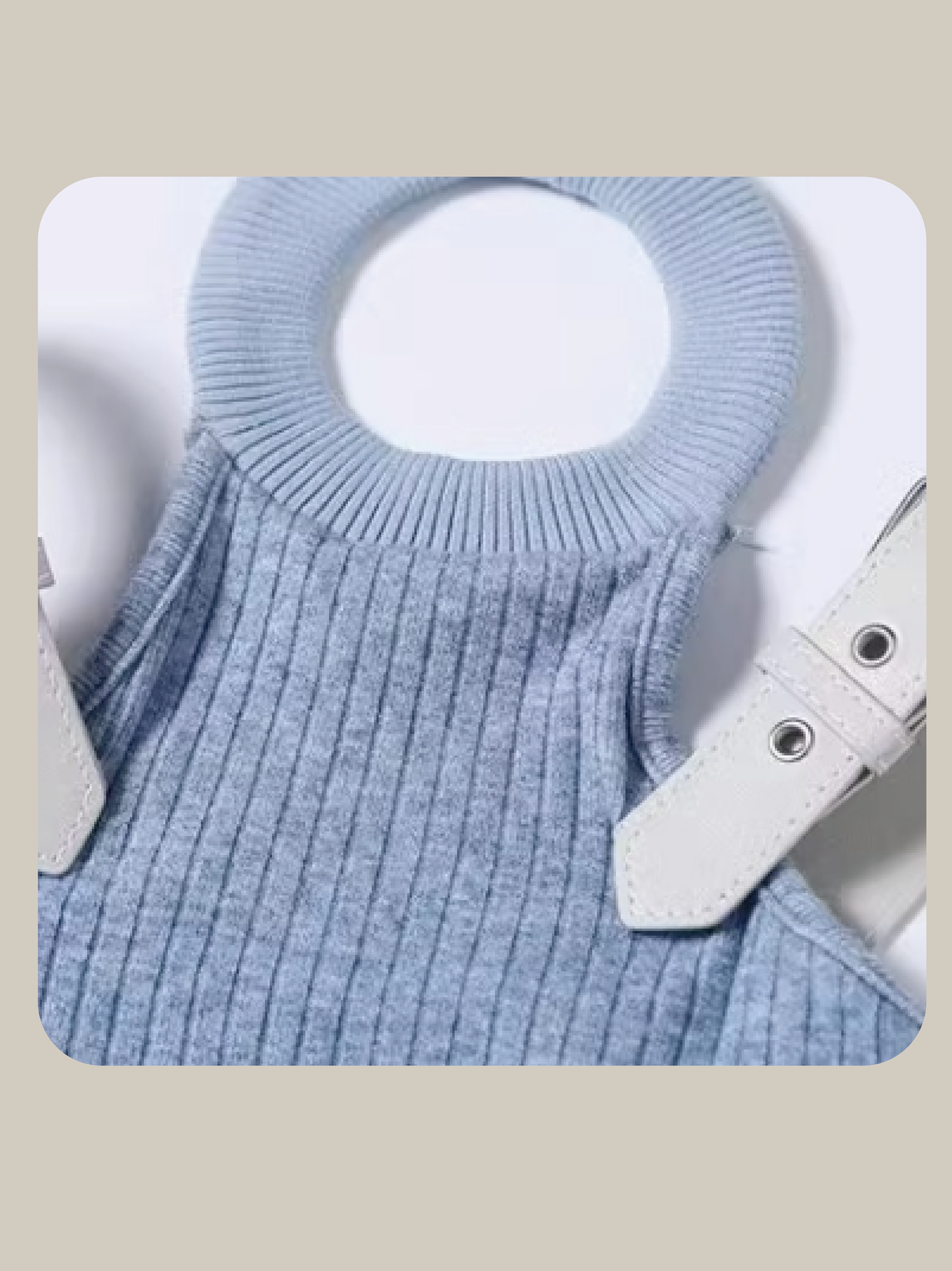 Belted Mock Neck Tank Tops