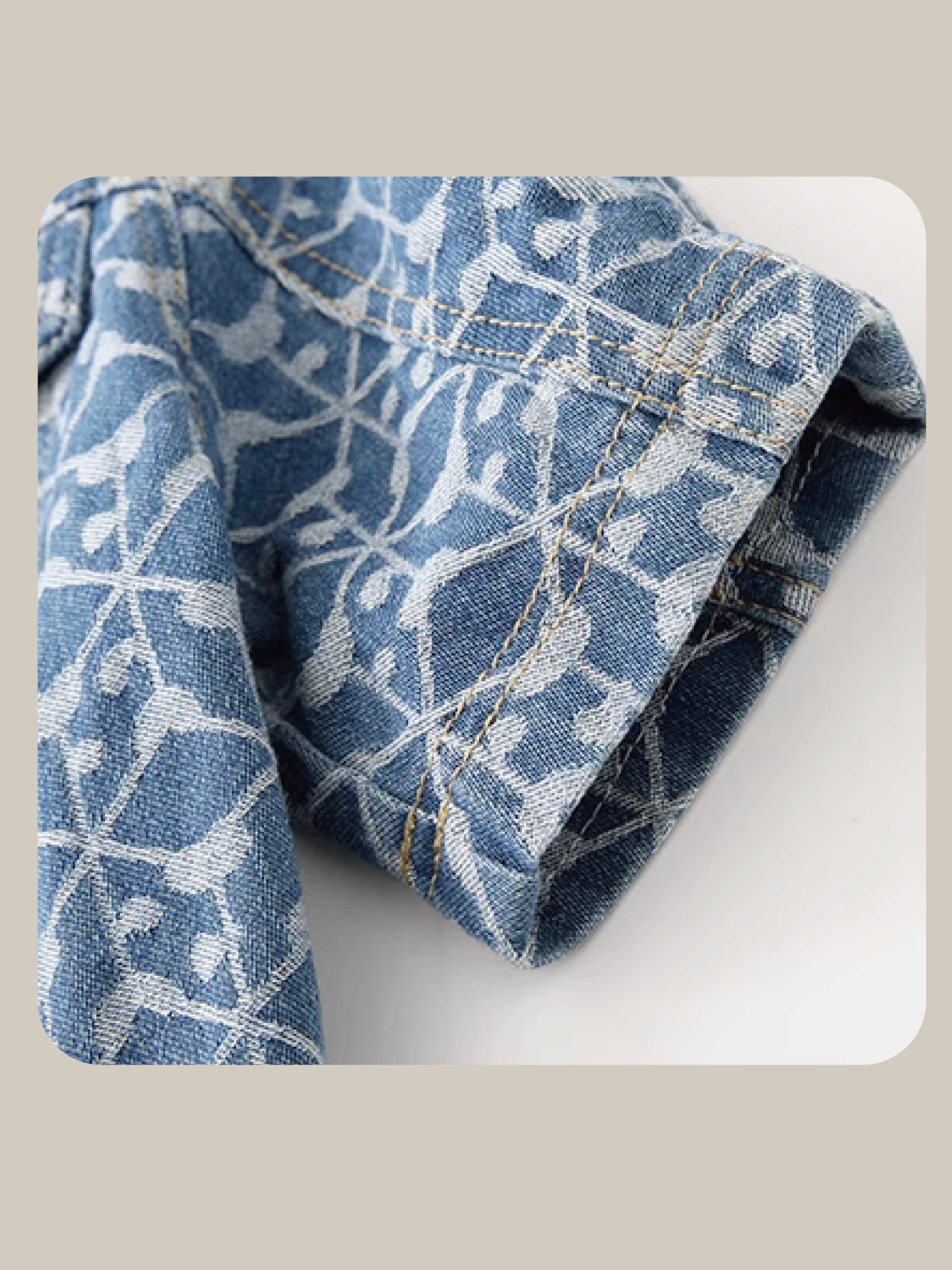 Pattern Denim Design Dress / パターンデニムデザインワンピース