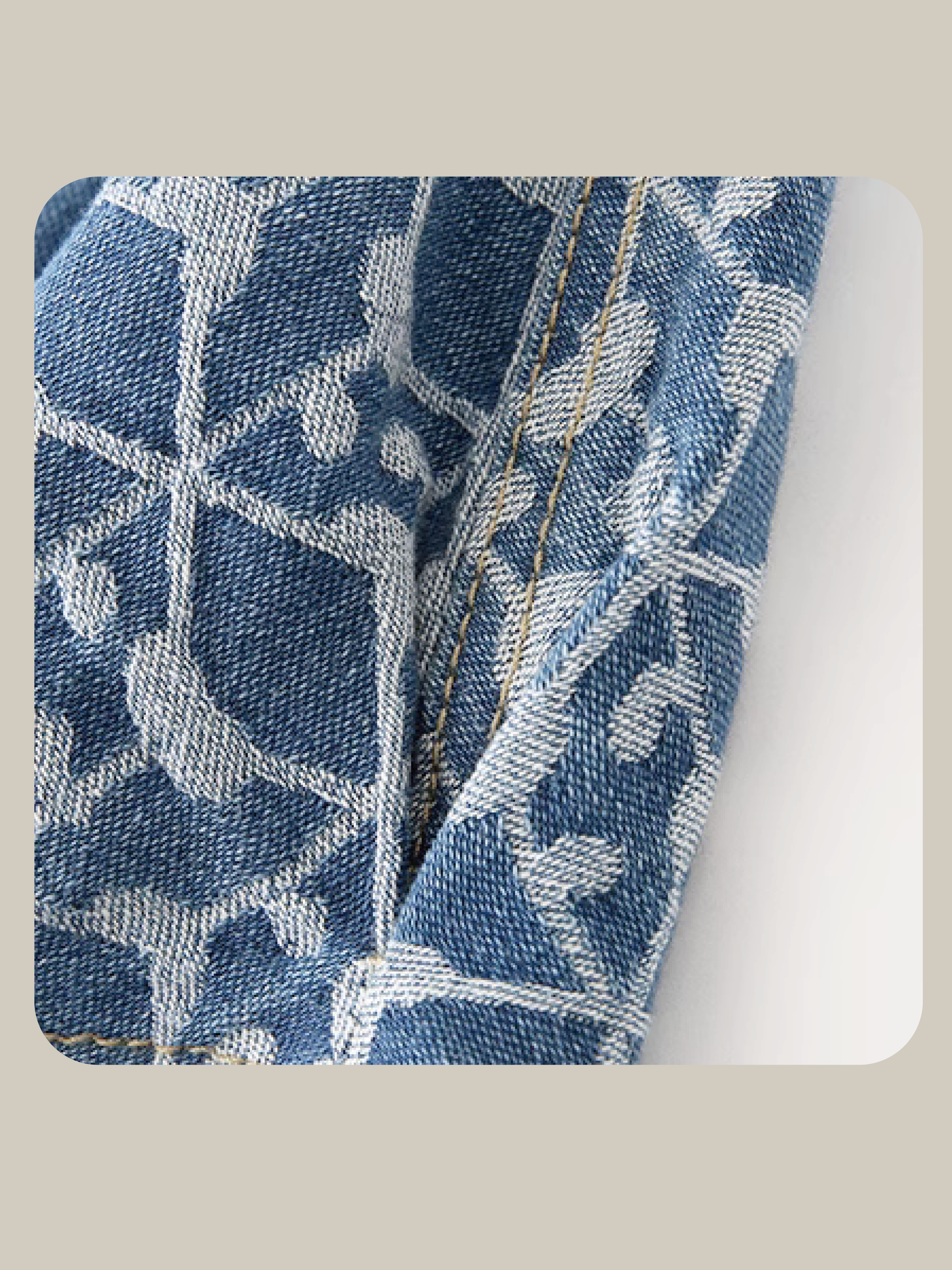 Pattern Denim Design Dress / パターンデニムデザインワンピース